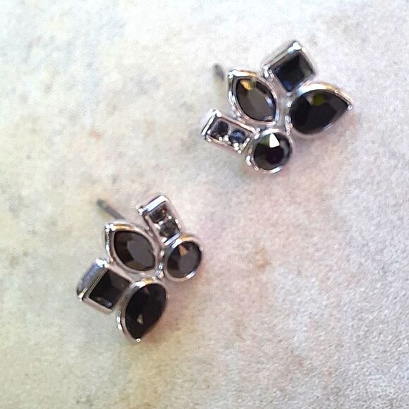 Earrings Stud Multicolored Stones Sterling Silver. - Picture 1 of 7